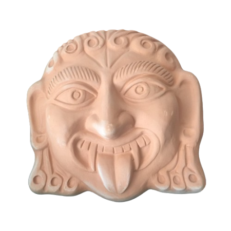 Maschera Gorgone in terracotta 25x25 cm